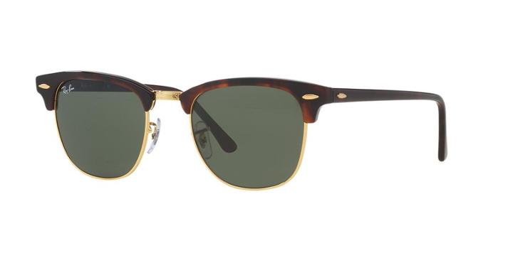 Ray-ban Clubmaster Brown Square Sunglasses - Rb3016