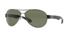 Ray-ban Gunmetal Aviator Sunglasses, Polarized - Rb3509