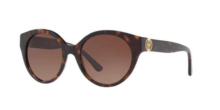 Tory Burch 52 Tortoise Round Sunglasses - Ty7087
