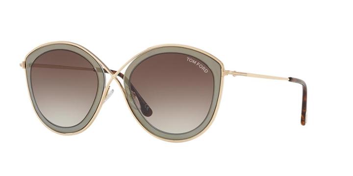 Tom Ford 55 Brown Cat-eye Sunglasses - Ft0604