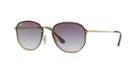 Ray-ban 58 Gold Square Sunglasses - Rb3579n