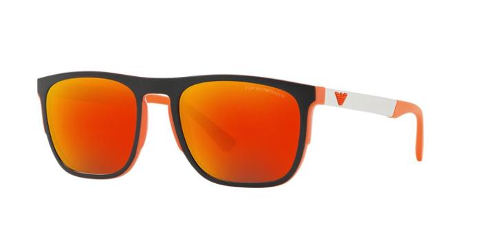 Emporio Armani 55 Orange Square Sunglasses - Ea4114