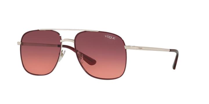 Vogue Vo4083s 55 Silver Rectangle Sunglasses