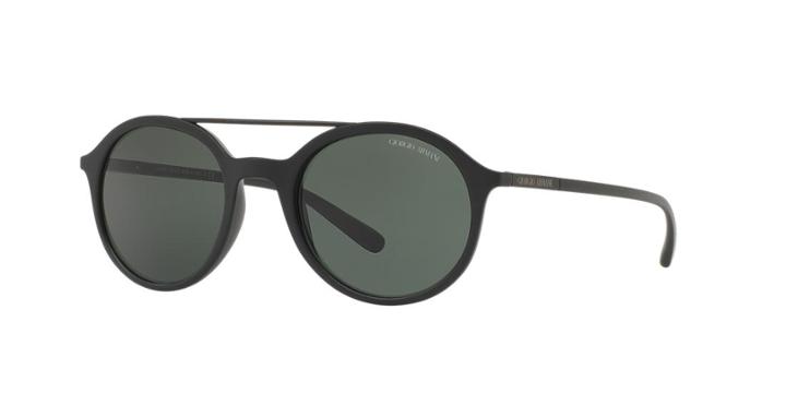 Giorgio Armani Black Matte Round Sunglasses - Ar8077