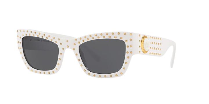Versace 52 White Wrap Sunglasses - Ve4358