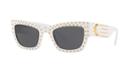 Versace 52 White Wrap Sunglasses - Ve4358