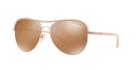 Michael Kors Vivianna I Rose Gold Aviator Sunglasses - Mk1012