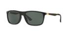Ray-ban Rb4228f 58 Black Rectangle Sunglasses