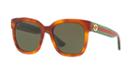 Gucci Gg0034s 54 Tortoise Rectangle Sunglasses