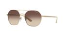 Vogue Eyewear 55 Gold Matte Square Sunglasses - Vo4022s