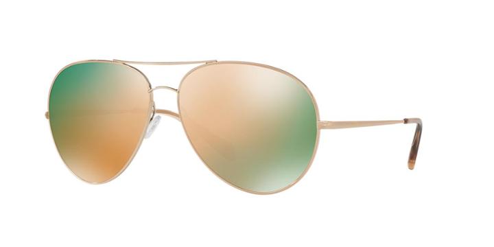 Oliver Peoples Ov1201s 63 Sayer Rose Gold Aviator Sunglasses