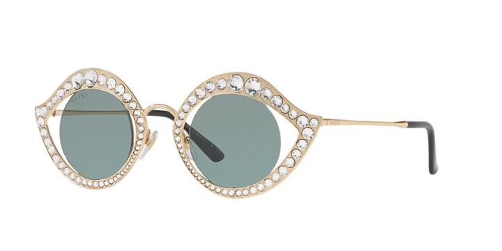 Gucci Gg0046s 41 Gold Cat-eye Sunglasses