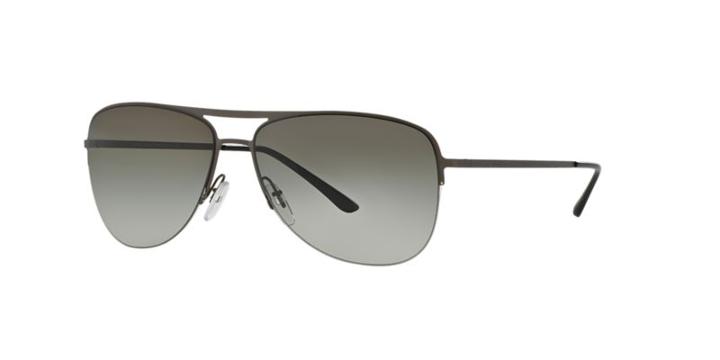 Giorgio Armani Gunmetal Matte Aviator Sunglasses - Ar6007