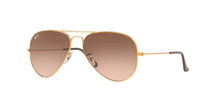 Ray-ban 55 Aviator Bronze Sunglasses - Rb3025