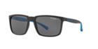 Arnette 58 Stripe Black Matte Rectangle Sunglasses - An4251