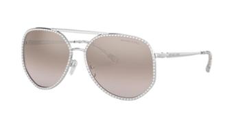 Michael Kors Mk1039b 58 Miami Silver Pilot Sunglasses
