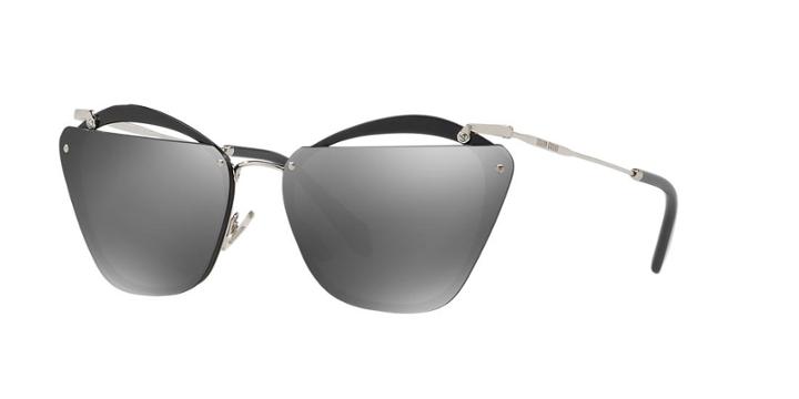Miu Miu Mu 54ts 64 Grey Wrap Sunglasses