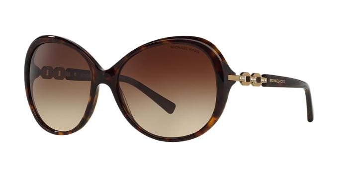 Michael Kors Andorra Tortoise Round Sunglasses - Mk2008b