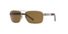 Burberry Gunmetal Rectangle Sunglasses - Be3081