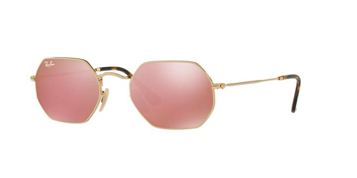 Ray-ban Gold Square Sunglasses - Rb3556n