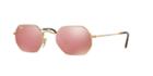 Ray-ban Gold Square Sunglasses - Rb3556n