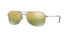 Ray-ban Gunmetal Matte Aviator Sunglasses, Polarized - Rb3543