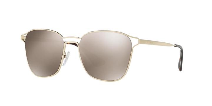 Prada Pr 54ts 55 Gold Rectangle Sunglasses