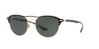 Ray-ban 54 Gold Oval Sunglasses - Rb3596
