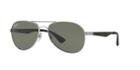 Ray-ban 61 Gunmetal Aviator Sunglasses - Rb3549