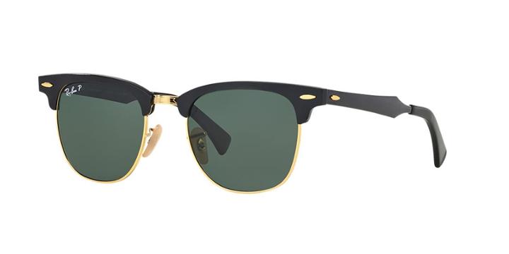 Ray-ban Clubmaster Aluminum Black Square Sunglasses - Rb3507