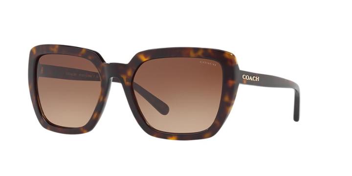 Coach 57 Tortoise Square Sunglasses - Hc8217