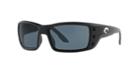 Costa Permit Polarized 60 Black Matte Rectangle Sunglasses
