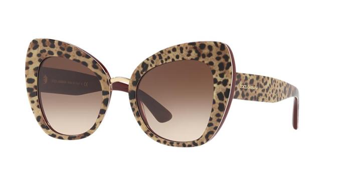 Dolce &amp; Gabbana 51 Brown Butterfly Sunglasses - Dg4319