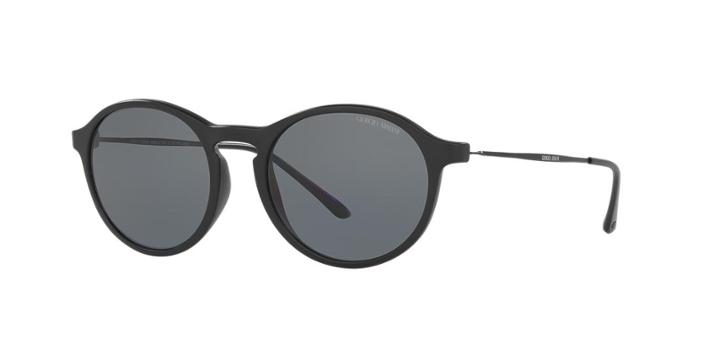 Giorgio Armani Black Matte Round Sunglasses - Ar8073