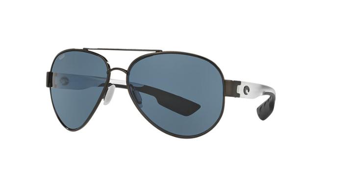 Costa Del Mar South Point Polarized Gunmetal Aviator Sunglasses