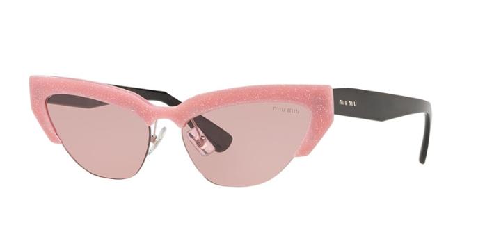 Miu Miu Mu 04us 59 Pink Cat-eye Sunglasses