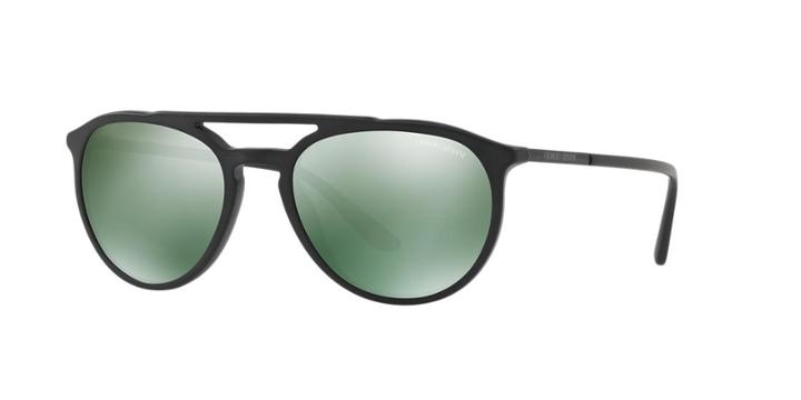 Giorgio Armani 55 Black Matte Pilot Sunglasses - Ar8105