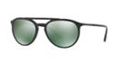 Giorgio Armani 55 Black Matte Pilot Sunglasses - Ar8105