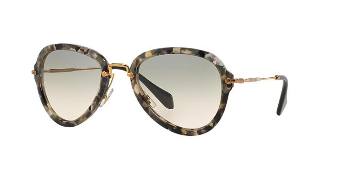 Miu Miu Mu 03qs White Aviator Sunglasses