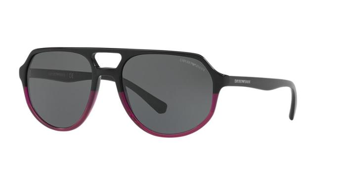Emporio Armani 57 Red Pilot Sunglasses - Ea4111