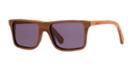 Shwood Govy Wood Original 53 Brown Square Sunglasses
