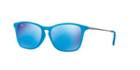 Ray-ban Rj9061sf 52 Asian Fitting Blue Rectangle Sunglasses
