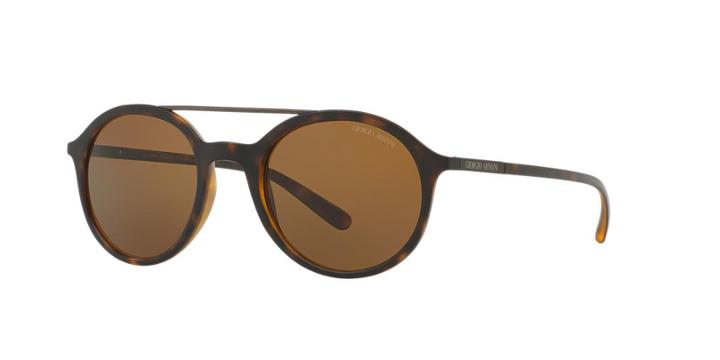 Giorgio Armani Tortoise Matte Round Sunglasses - Ar8077