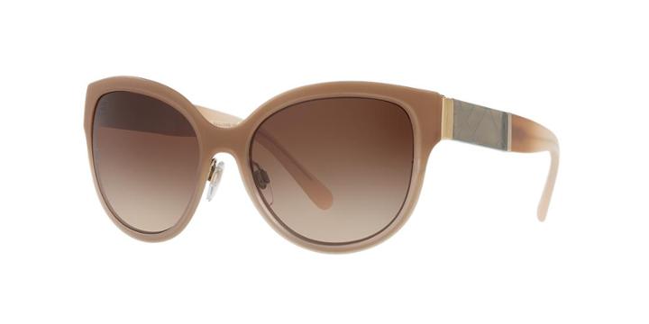 Burberry 57 Gold Round Sunglasses - Be3087