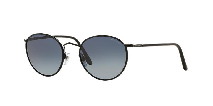 Giorgio Armani Black Matte Round Sunglasses - Ar6016j