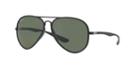 Ray-ban Rb4180 59 Aviator Liteforce Black Matte Sunglasses