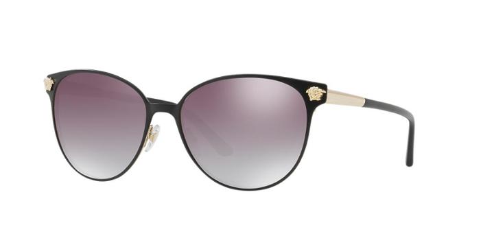 Versace 57 Black Round Sunglasses - Ve2168