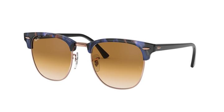 Ray-ban 51 Clubmaster Brown Square Sunglasses - Rb3016