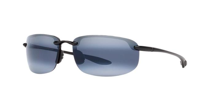 Maui Jim Hookipa Black Rectangle Sunglasses, Polarized