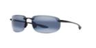 Maui Jim Hookipa Black Rectangle Sunglasses, Polarized